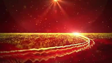 唯美大气粒子绸带飘粒子背景视频的预览图